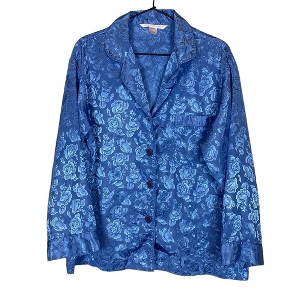 Victoria's Secret Other - Vintage y2k Victoria’s Secret blue floral button-down
